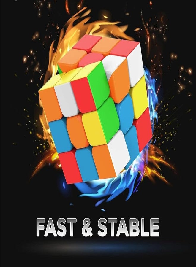FULLFILLS Cubes 3X3 High Speed Sticker Less Magic Puzzle Cube Game Toy, Kids - Image 3